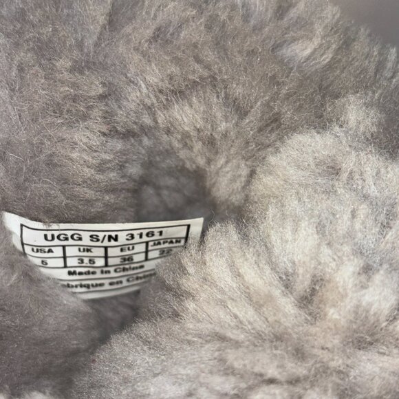 UGG Women’s Classic Short Sequin Boots Gray Silver US 5 Shearling Lined - Picture 13 of 14